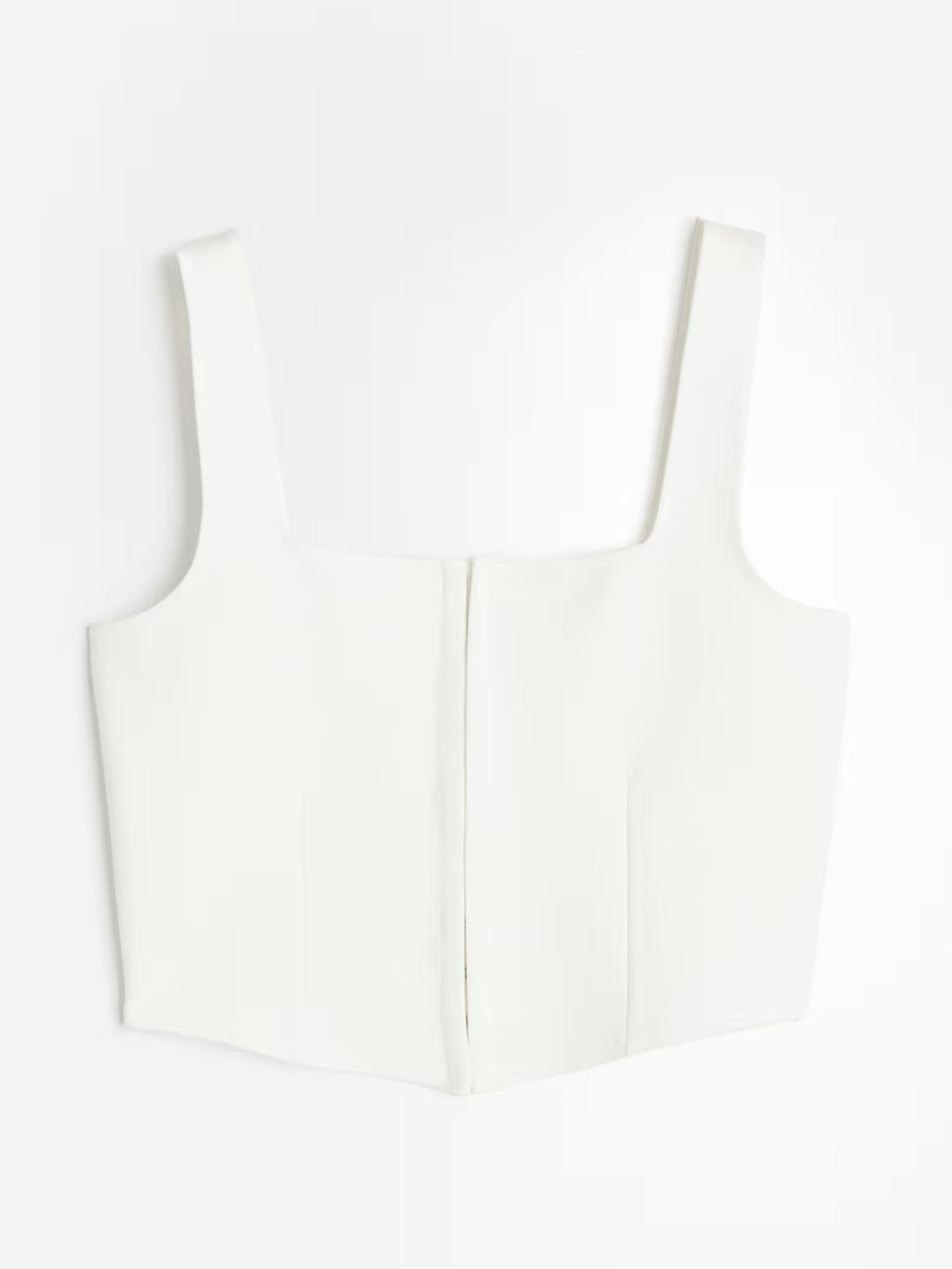 H&M Square Neck Corset Tank Top in White Size XXS
